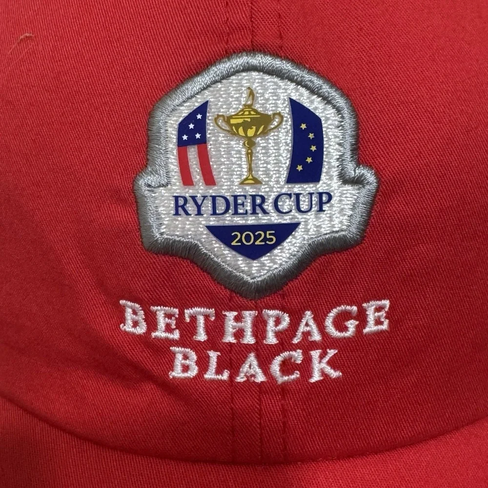 2025 Ryder Cup Red Hat Official License Bethpage Black Ahead Red Performance Cap